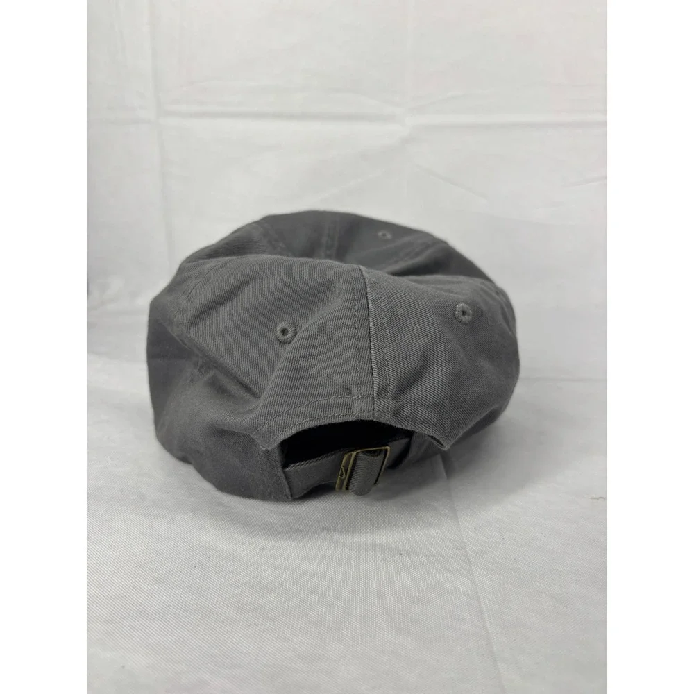Nike Baseball Cap Mens Charcoal Gray Cotton Swoosh Logo Adjustable Strapback OS